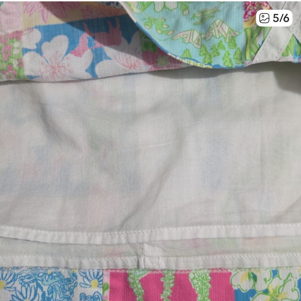Lilly Pulitzer Patchwork Lined Mini Skirt State O… - image 5
